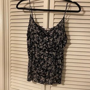Free People Floral Black and White Women's Top
